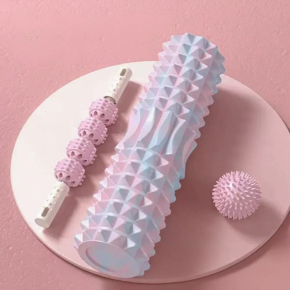 Kit de Massage 3 Pièces – Rouleau et Balles de Massage