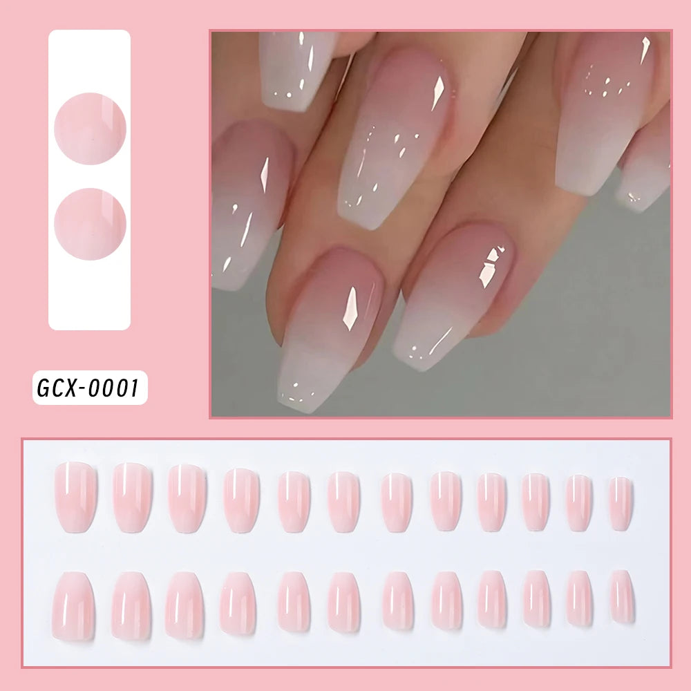Ongles Français Autocollants 24 pièce