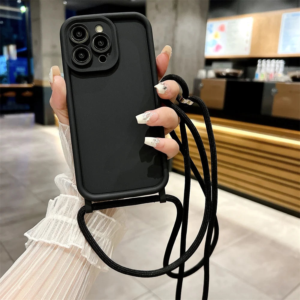 Coque avec cordon pour iPhone – Protection élégante 12 13 14 15 16Pro Max