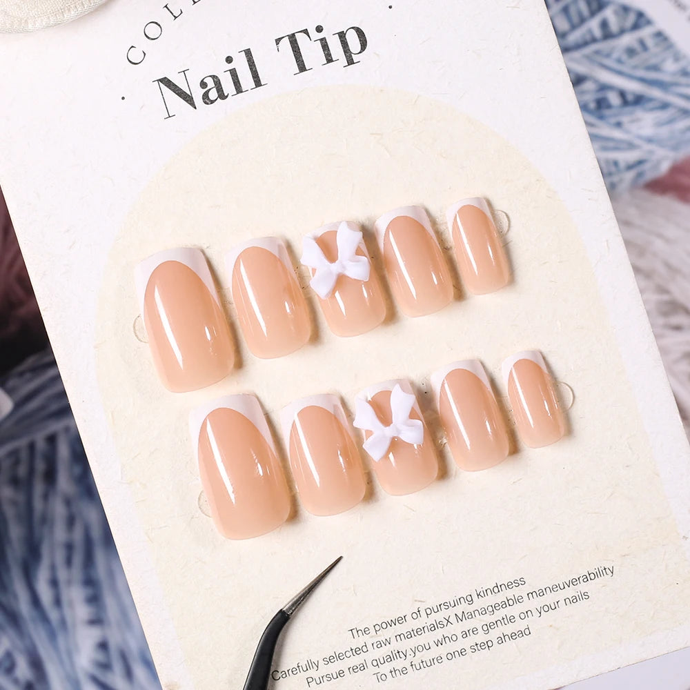 Ongles Français Autocollants 24 pièce