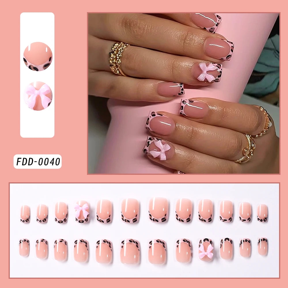 Ongles Français Autocollants 24 pièce