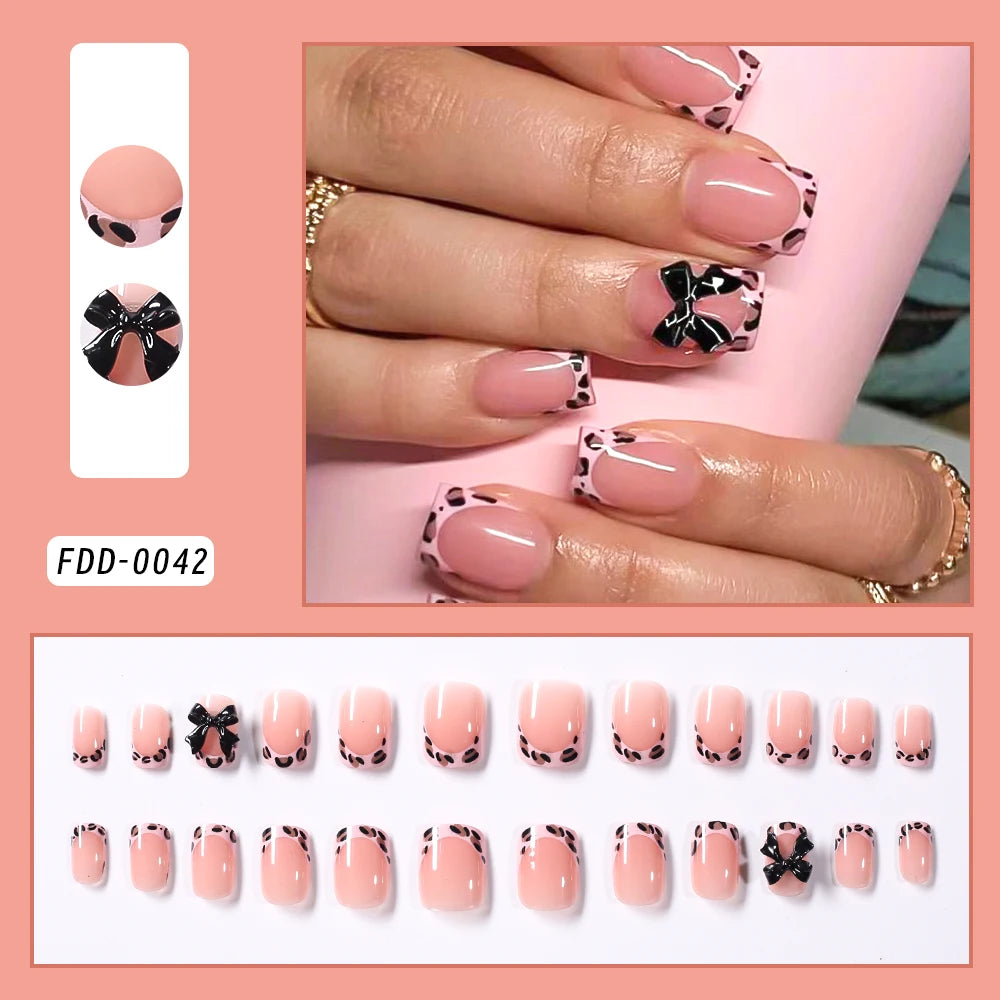 Ongles Français Autocollants 24 pièce