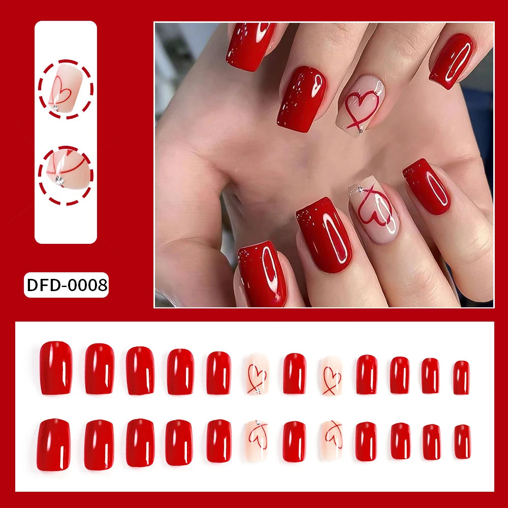 Ongles Français Autocollants 24 pièce