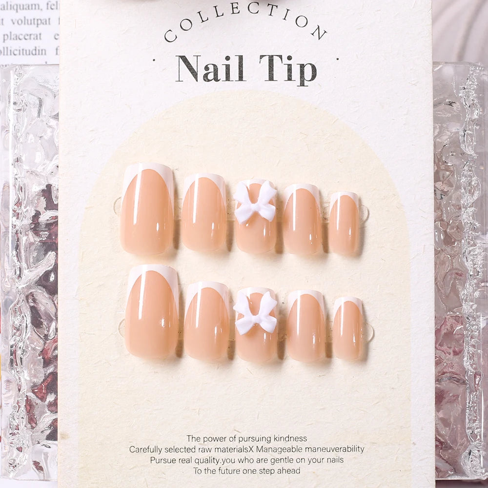 Ongles Français Autocollants 24 pièce