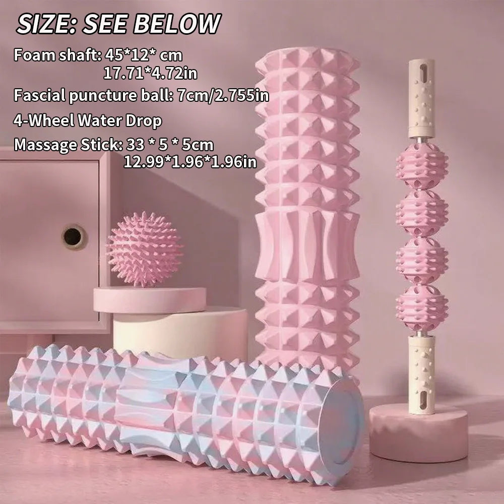 Kit de Massage 3 Pièces – Rouleau et Balles de Massage