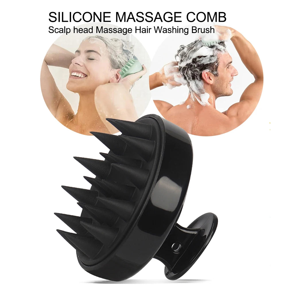 Masseur de Cuir Chevelu en Silicone – Brosse Shampooing