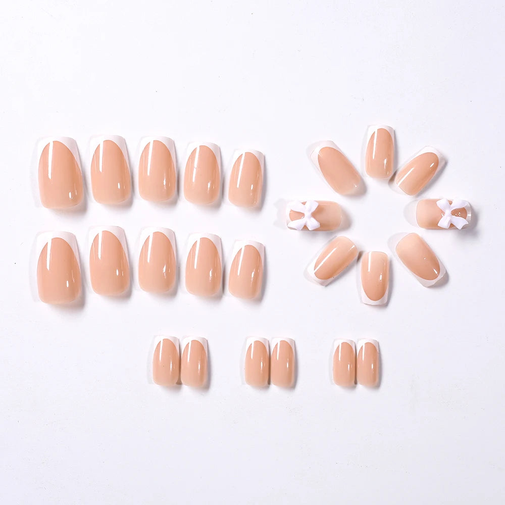 Ongles Français Autocollants 24 pièce