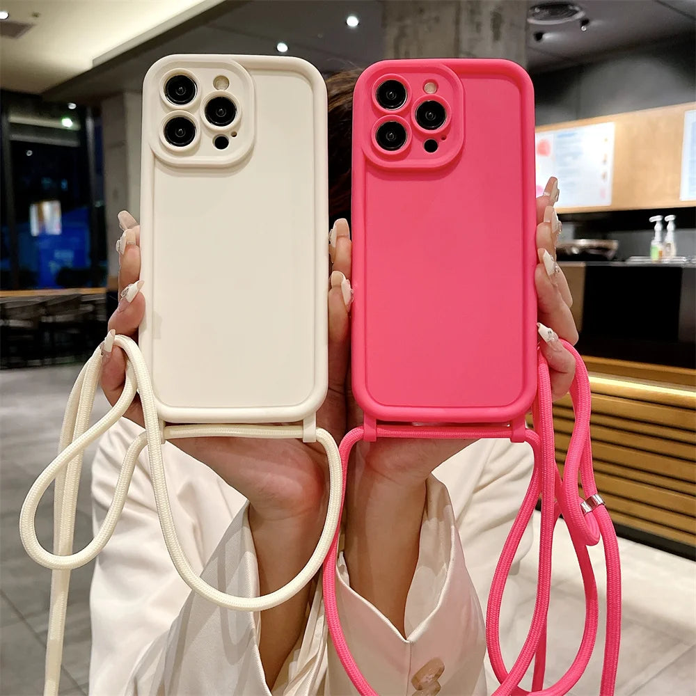 Coque avec cordon pour iPhone – Protection élégante 12 13 14 15 16Pro Max