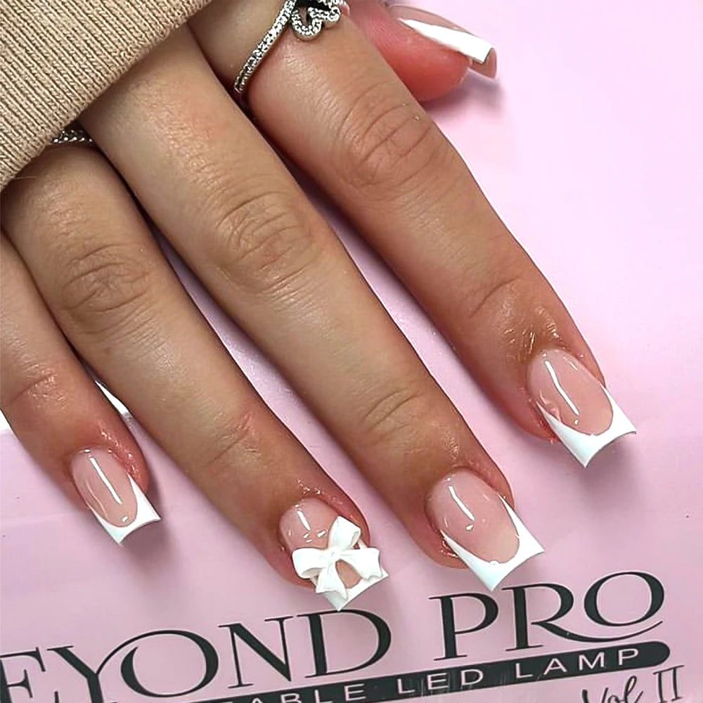 Ongles Français Autocollants 24 pièce