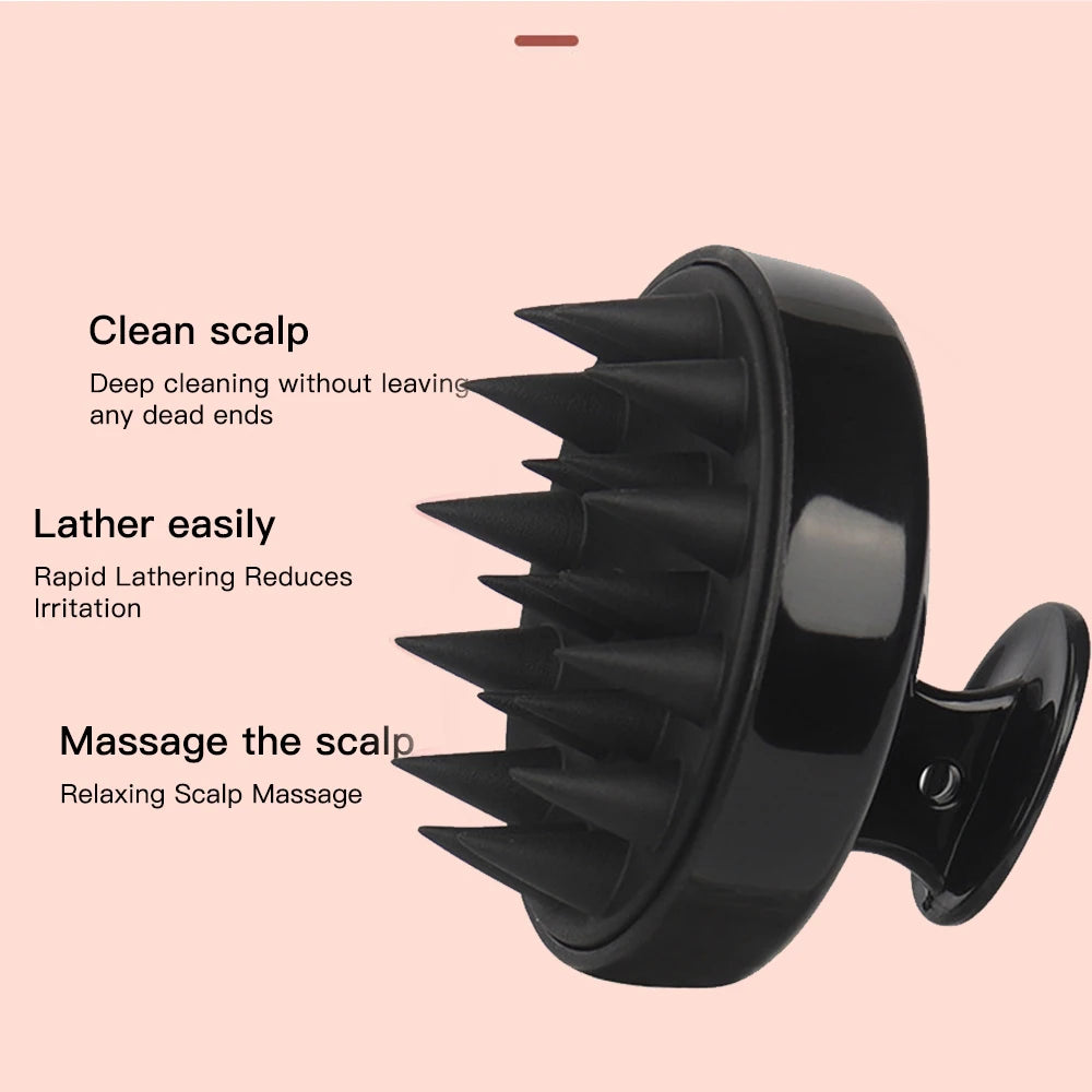 Masseur de Cuir Chevelu en Silicone – Brosse Shampooing