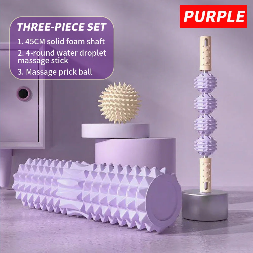 Kit de Massage 3 Pièces – Rouleau et Balles de Massage